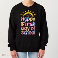 Cute Sun Happy First Day Of School Women's Sweatshirt thumb 0