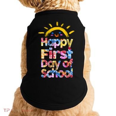 Cute Sun Happy First Day Of School Doggie Tank