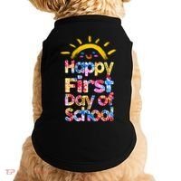 Cute Sun Happy First Day Of School Doggie Tank thumb 0
