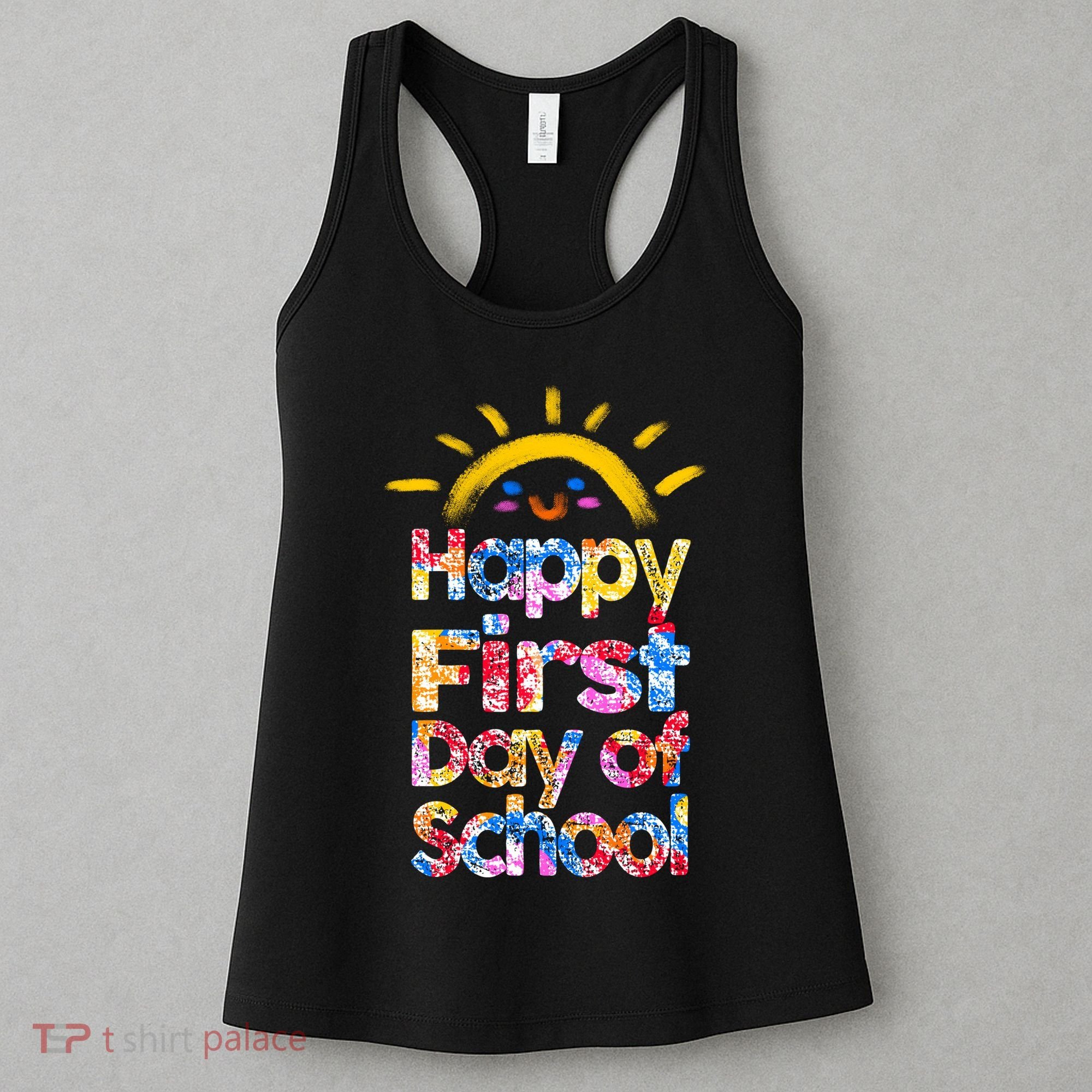 Cute Sun Happy First Day Of School Women's Tank Top