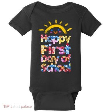 Cute Sun Happy First Day Of School Baby Bodysuit