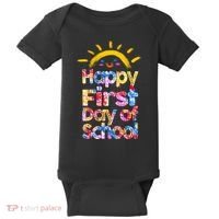 Cute Sun Happy First Day Of School Baby Bodysuit thumb 0