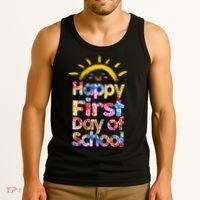 Cute Sun Happy First Day Of School Tank Top thumb 3