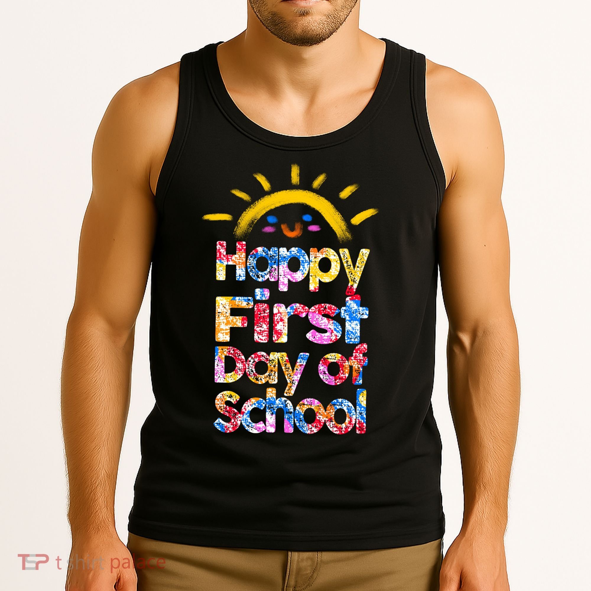 Cute Sun Happy First Day Of School Tank Top