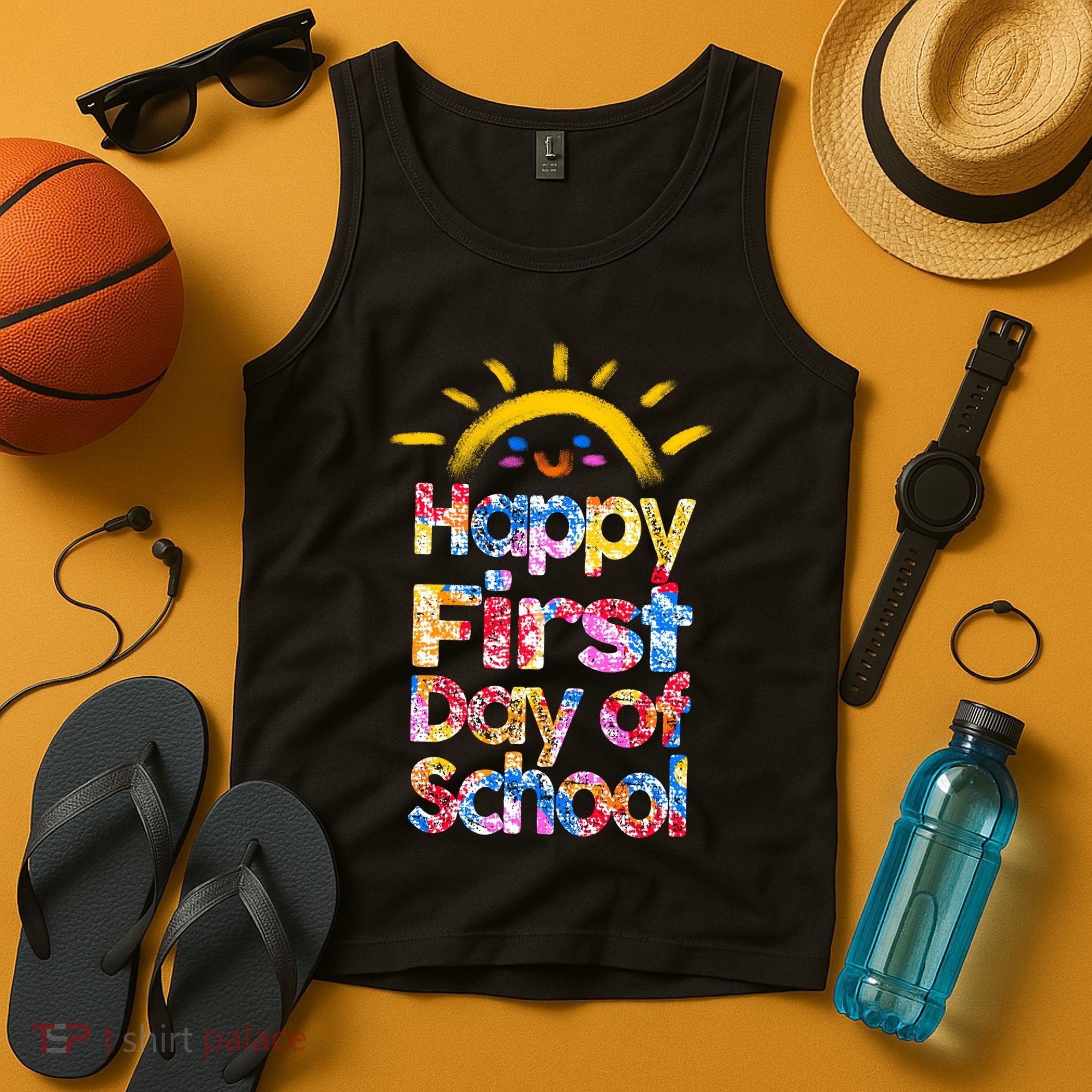 Cute Sun Happy First Day Of School Tank Top