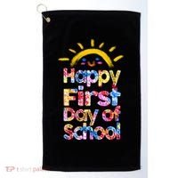 Cute Sun Happy First Day Of School Golf Towel thumb 0