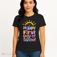 Cute Sun Happy First Day Of School Women's T-Shirt thumb 4