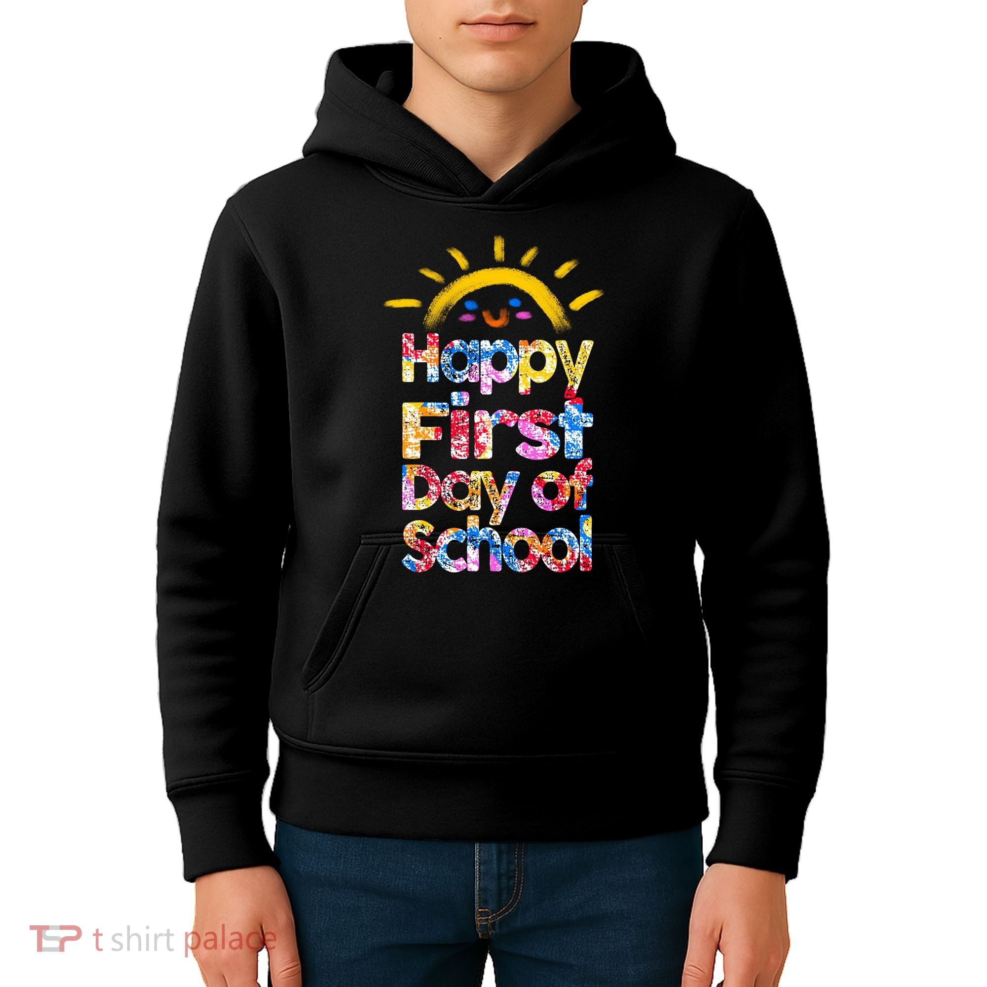 Cute Sun Happy First Day Of School Kids Hoodie