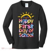Cute Sun Happy First Day Of School Kids Long Sleeve Shirt thumb 0
