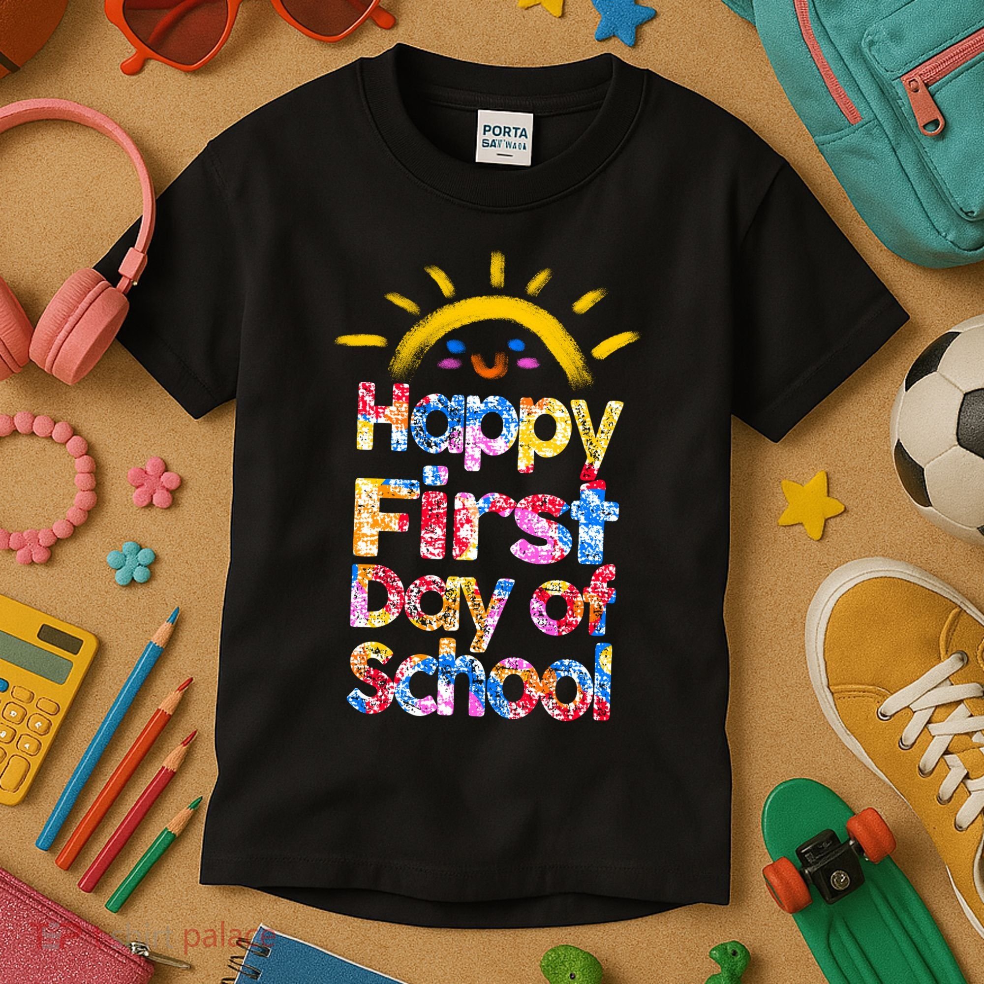 Cute Sun Happy First Day Of School Kids T-Shirt