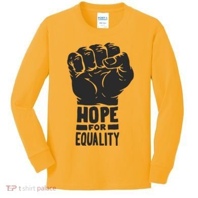 Hope For Equality Black History Month Kids Long Sleeve Shirt