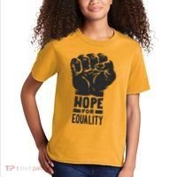 Hope For Equality Black History Month Kids T-Shirt thumb 2
