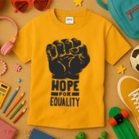 Hope For Equality Black History Month Kids T-Shirt thumb 3