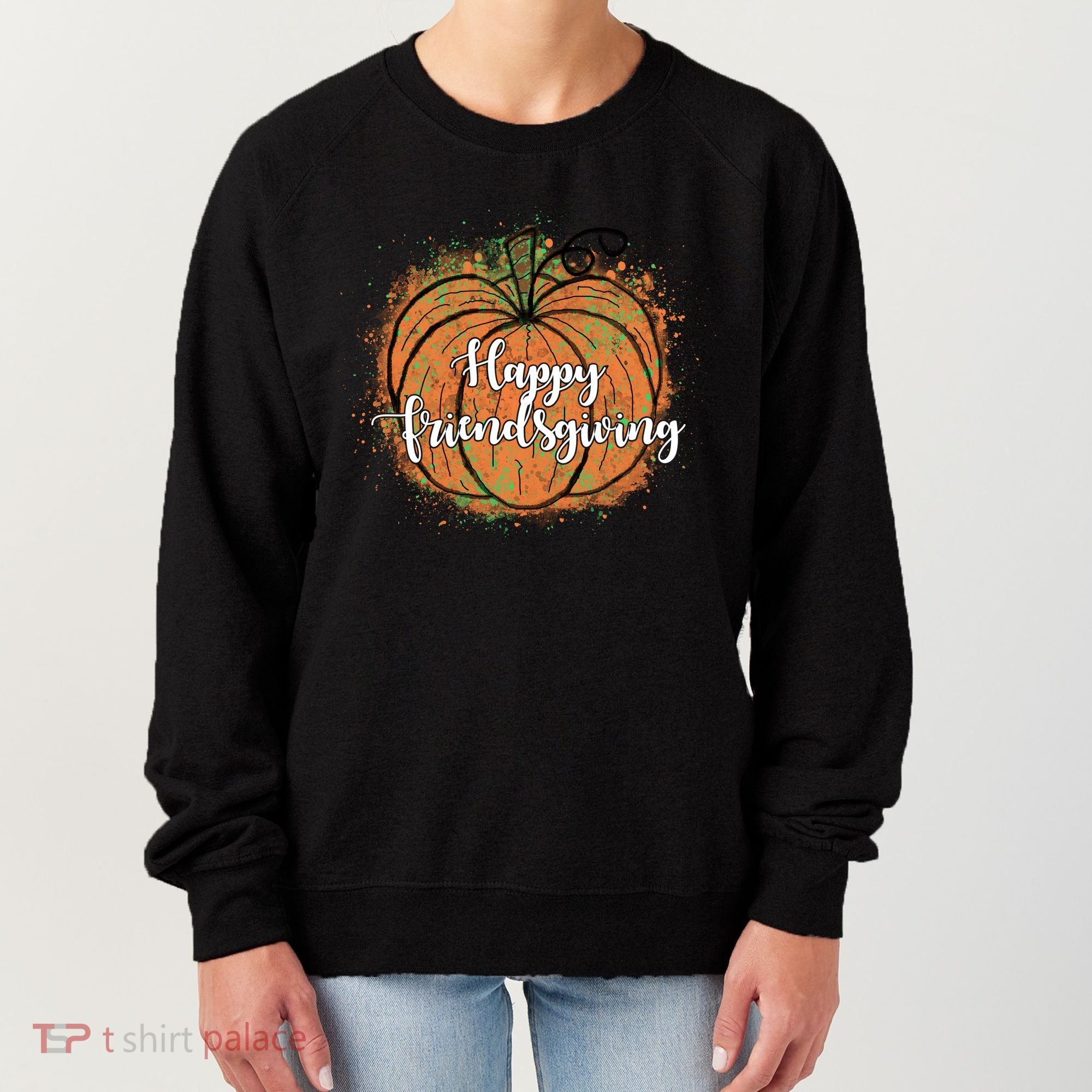 Happy Friendsgiving Fall Pumpkin Gift Women's Sweatshirt
