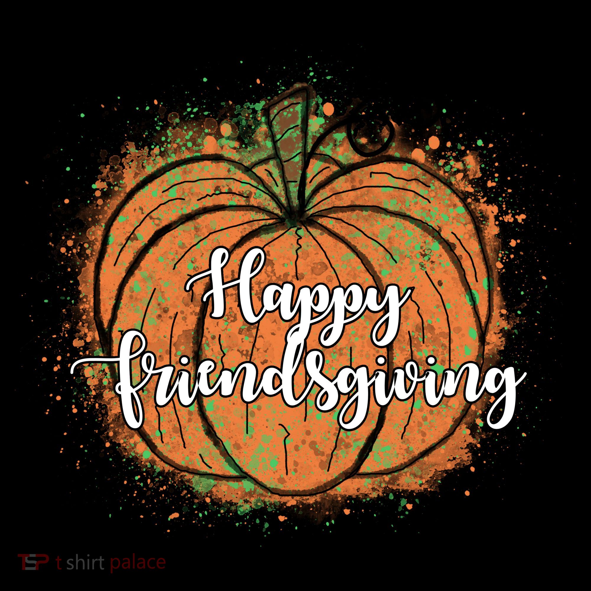 Happy Friendsgiving Fall Pumpkin Gift Coaster