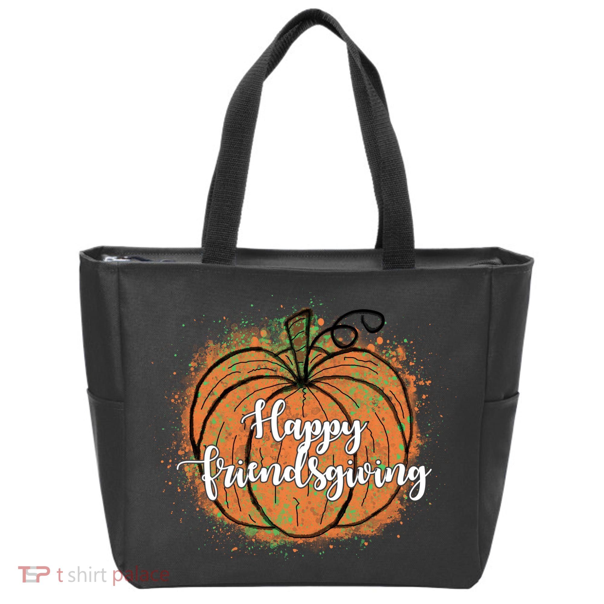 Happy Friendsgiving Fall Pumpkin Gift Tote Bag