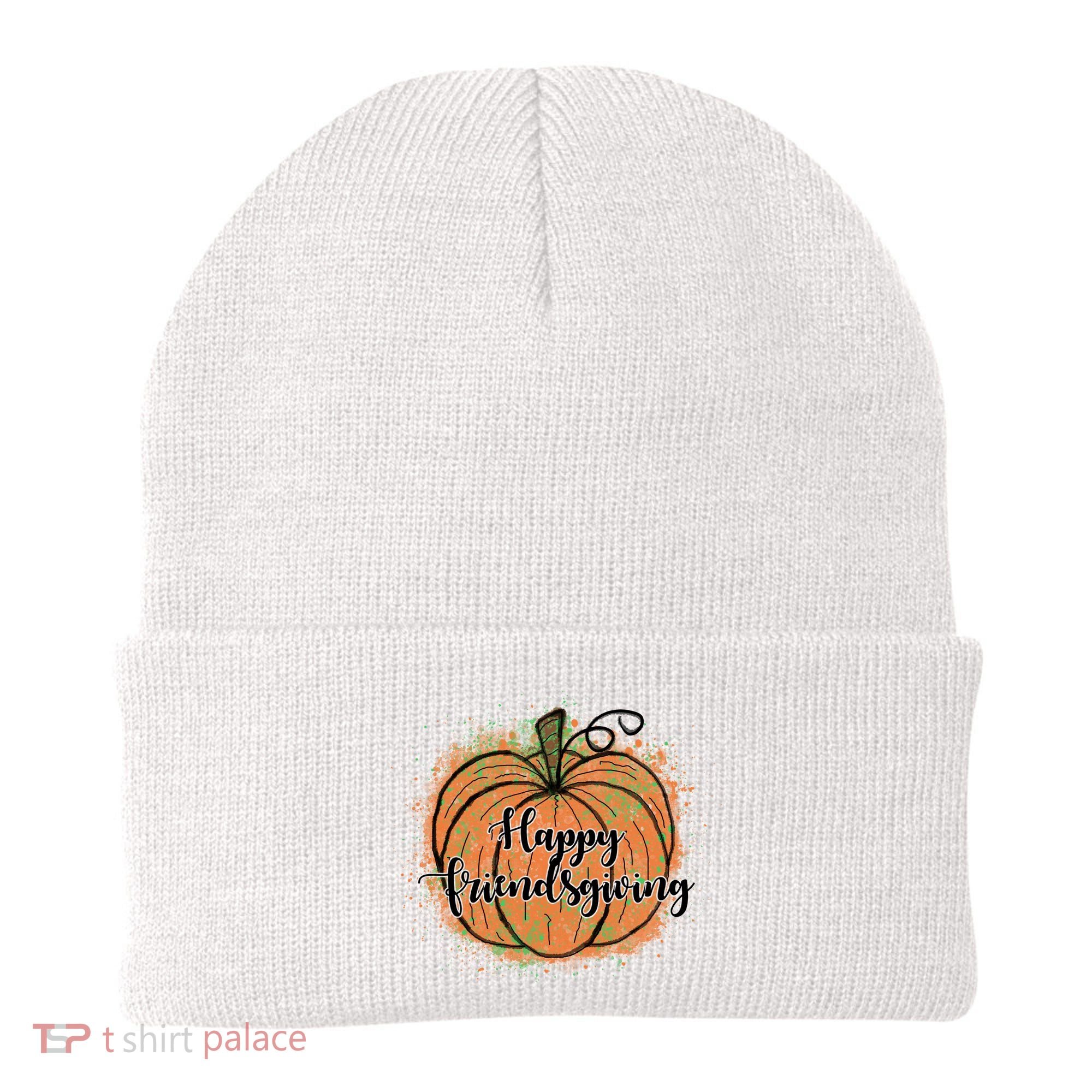 Happy Friendsgiving Fall Pumpkin Gift Beanie
