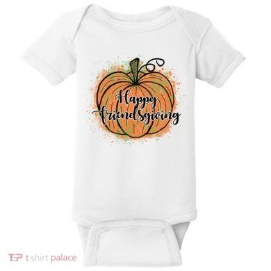 Happy Friendsgiving Fall Pumpkin Gift Baby Bodysuit
