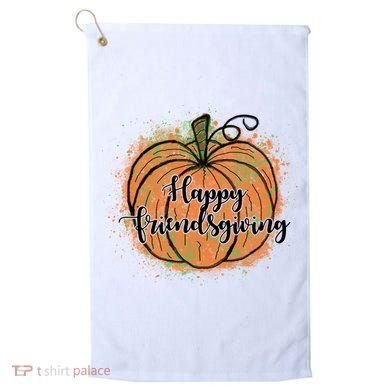 Happy Friendsgiving Fall Pumpkin Gift Golf Towel
