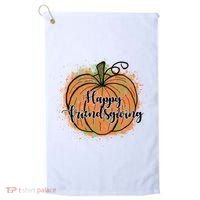 Happy Friendsgiving Fall Pumpkin Gift Golf Towel thumb 0