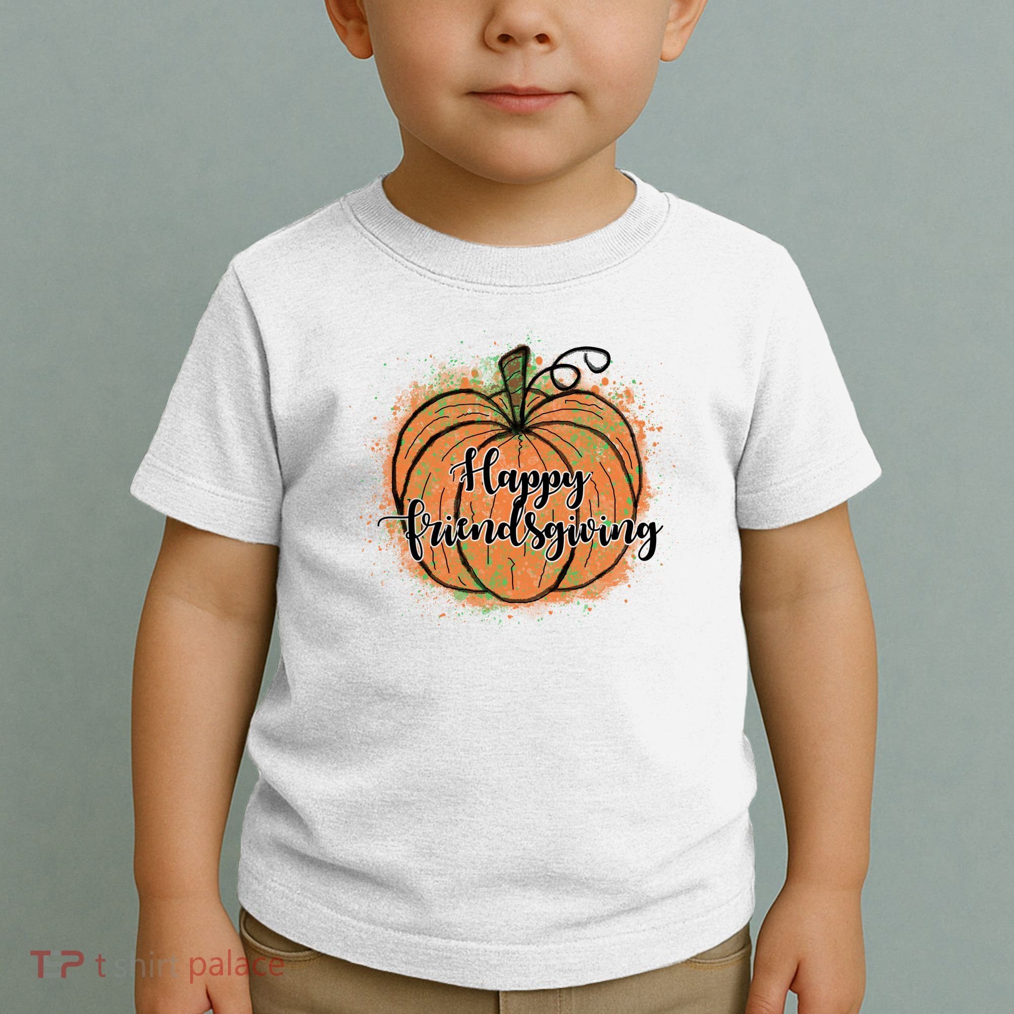 Happy Friendsgiving Fall Pumpkin Gift Toddler T-Shirt