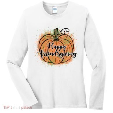 Happy Friendsgiving Fall Pumpkin Gift Women's Long Sleeve Shirt
