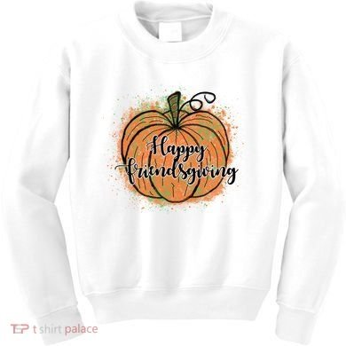 Happy Friendsgiving Fall Pumpkin Gift Kids Sweatshirt