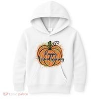 Happy Friendsgiving Fall Pumpkin Gift Kids Hoodie thumb 0