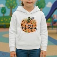 Happy Friendsgiving Fall Pumpkin Gift Kids Hoodie thumb 3