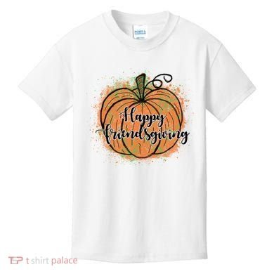 Happy Friendsgiving Fall Pumpkin Gift Kids T-Shirt