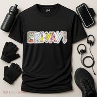 Happy Friyay Friday Lovers Fun Teacher Friyay Weekend Cooling Performance Crew T-Shirt thumb 3