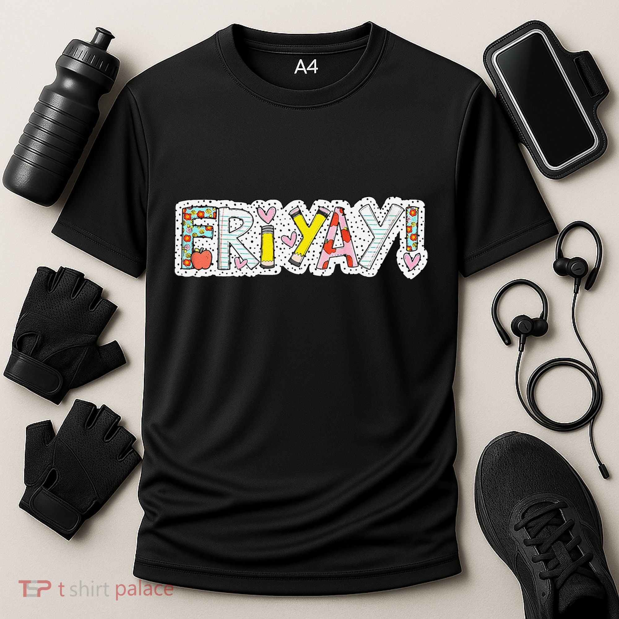 Happy Friyay Friday Lovers Fun Teacher Friyay Weekend Cooling Performance Crew T-Shirt