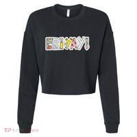 Happy Friyay Friday Lovers Fun Teacher Friyay Weekend Cropped Pullover Crew thumb 0