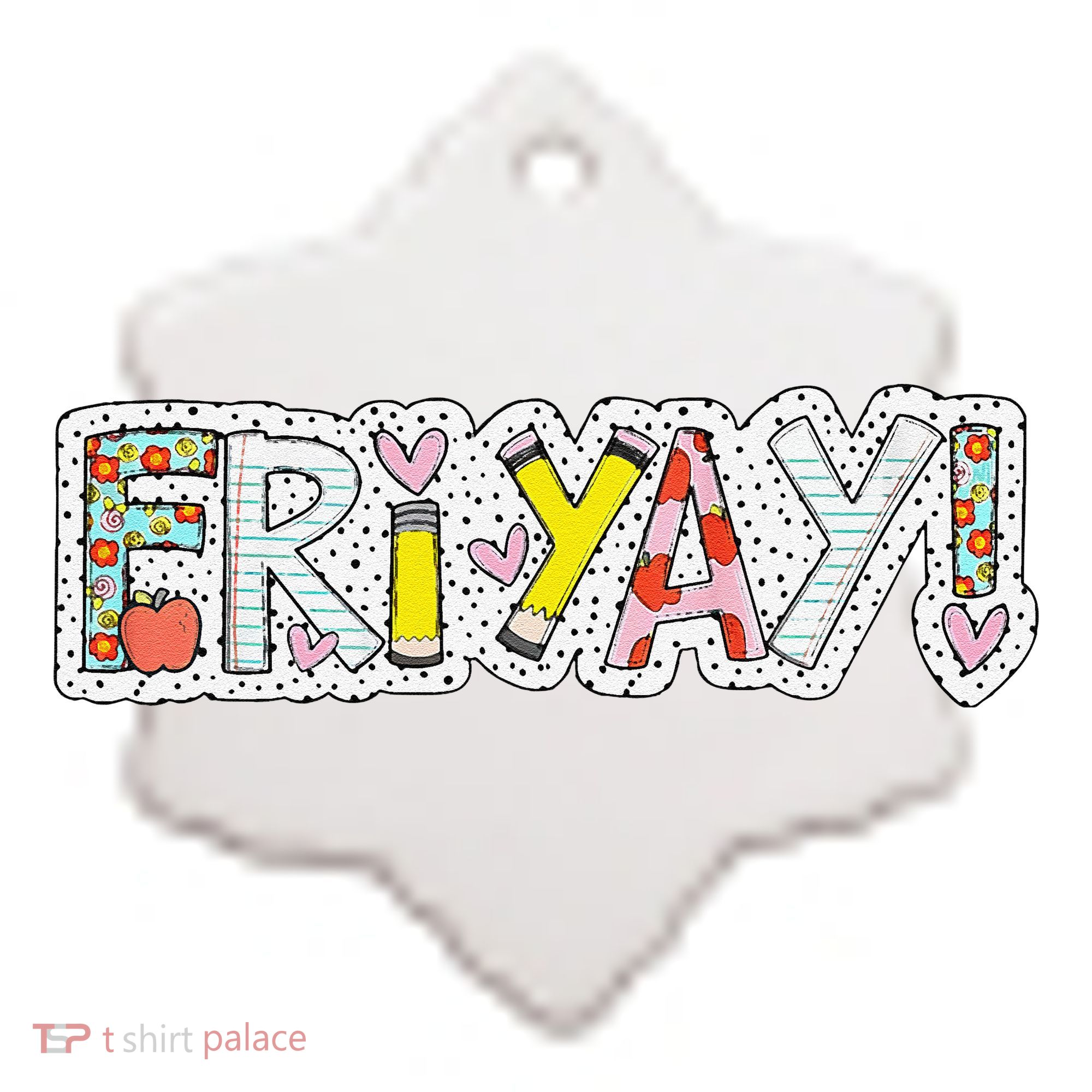 Happy Friyay Friday Lovers Fun Teacher Friyay Weekend Ceramic Ornament