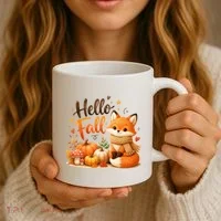 Hello Fall Fox Coffee Mug thumb 3