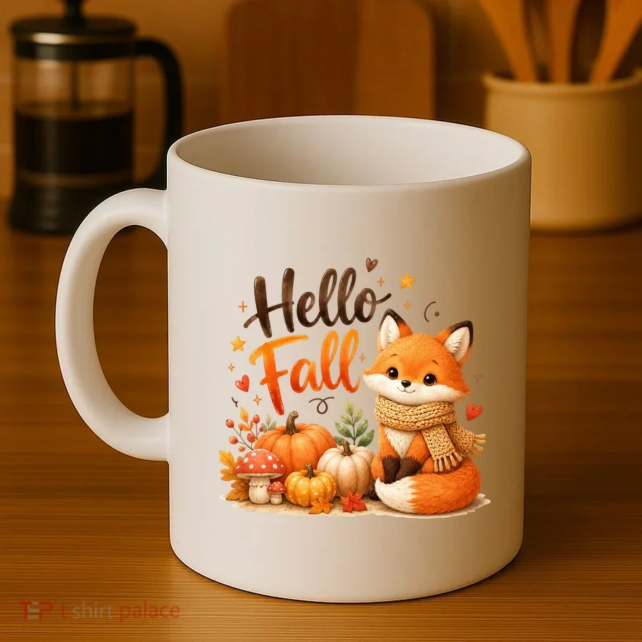 Hello Fall Fox Coffee Mug