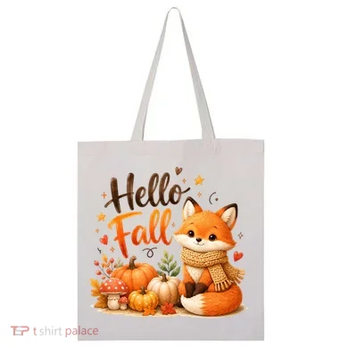 Hello Fall Fox Tote Bag