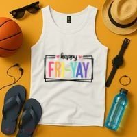 Happy Friday Friyay Funny Gift For Teachers Students Tank Top thumb 4