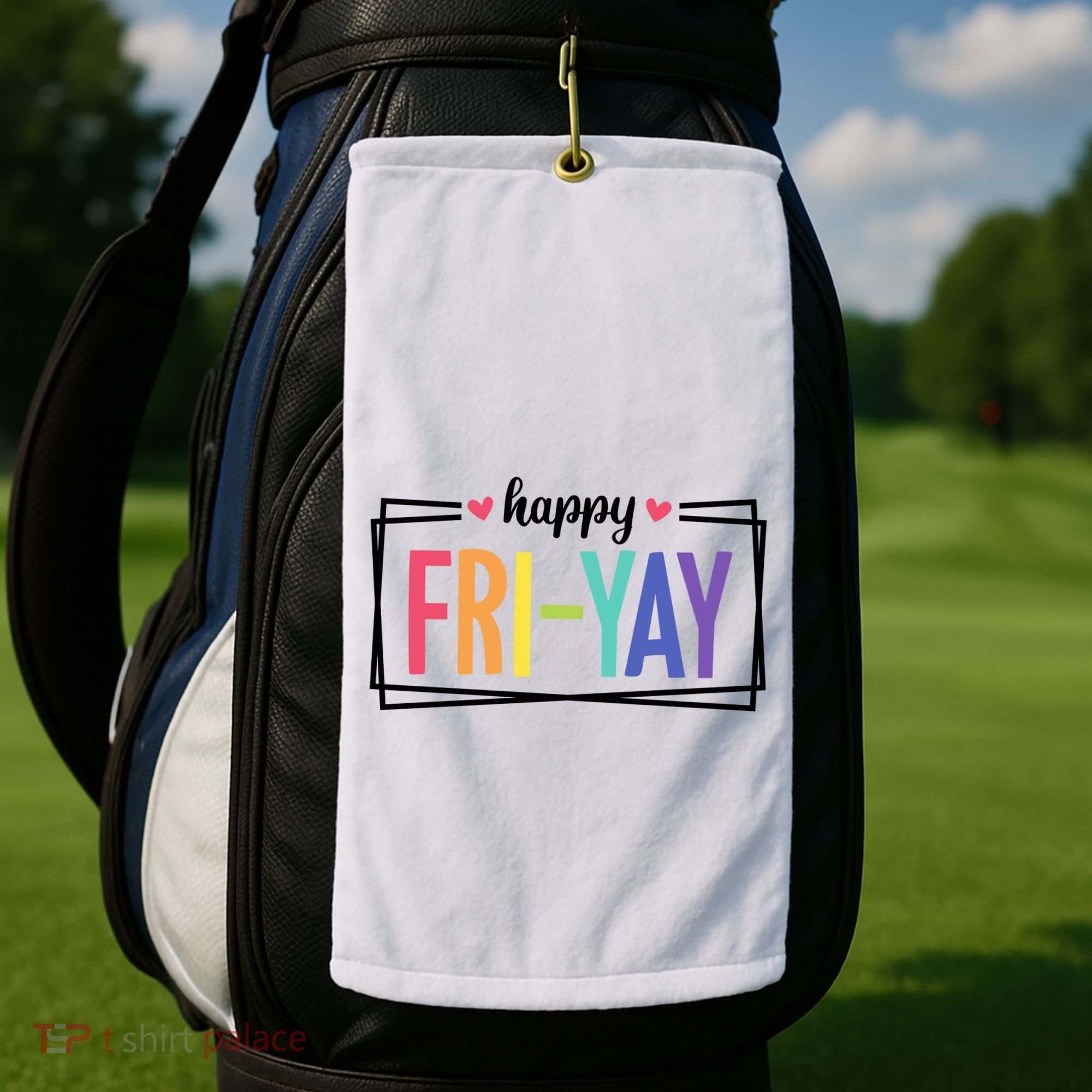 Happy Friday Friyay Funny Gift For Teachers Students Golf Towel