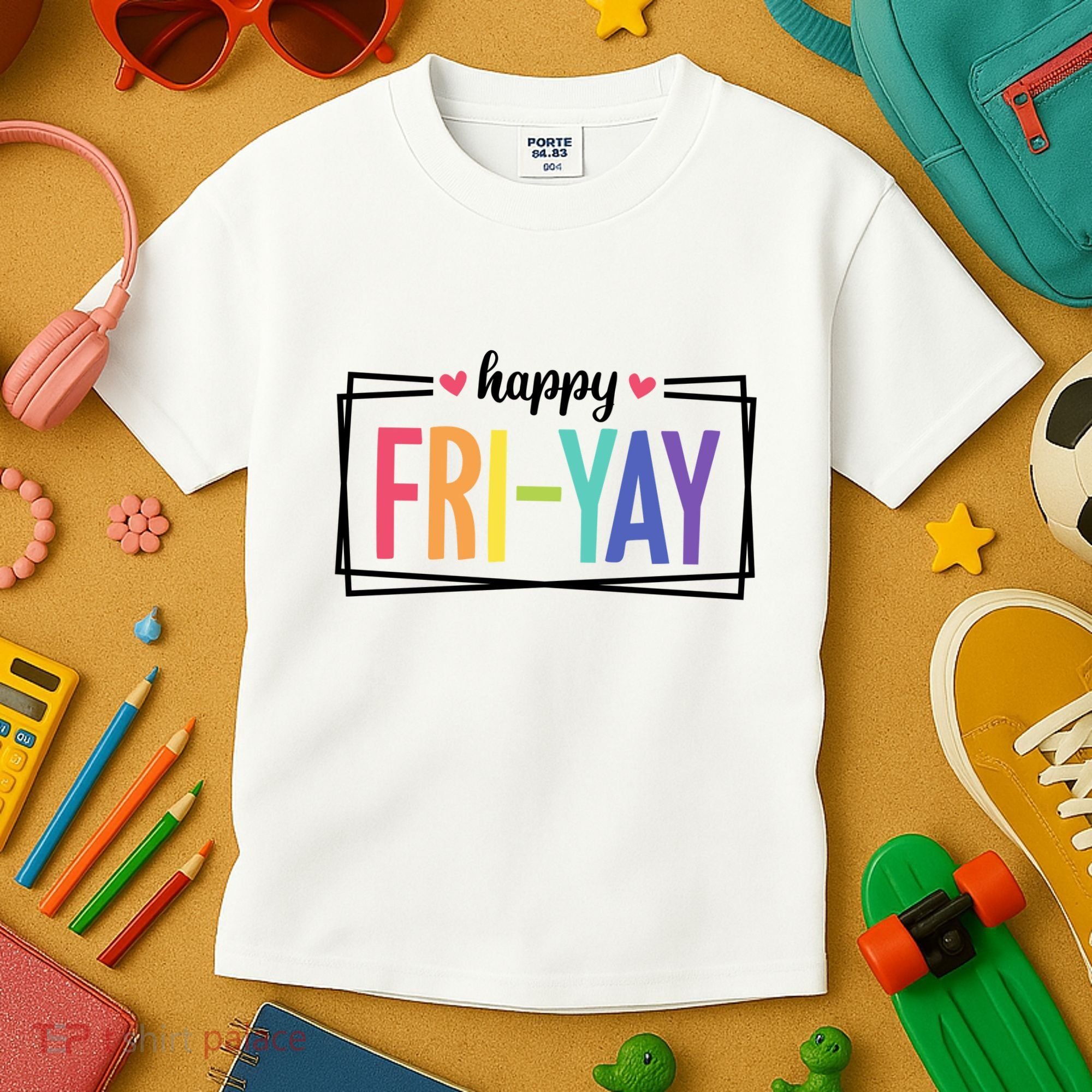 Happy Friday Friyay Funny Gift For Teachers Students Kids T-Shirt