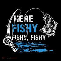 Here Fishy Funny Fishing Fishermen Fish Graphic Coffee Mug thumb 5