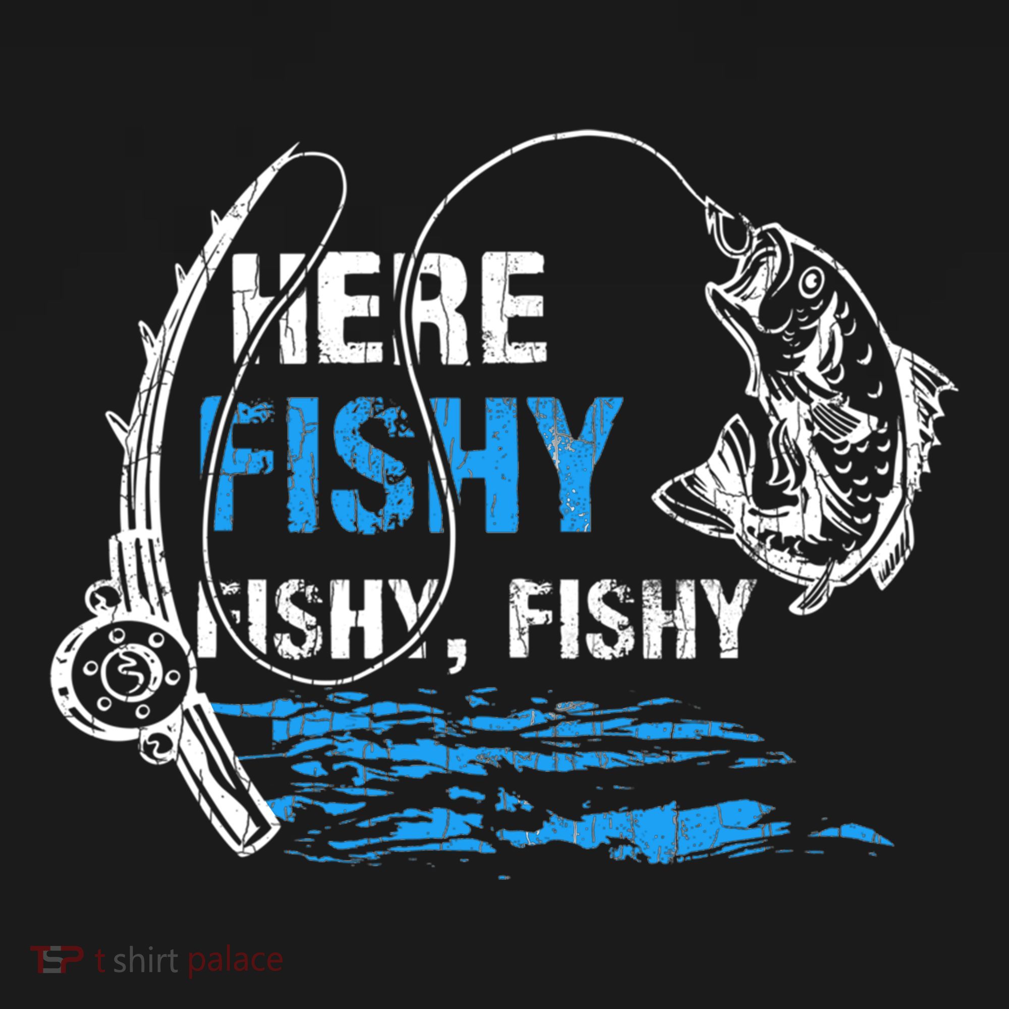 Here Fishy Funny Fishing Fishermen Fish Graphic Women's Hoodie