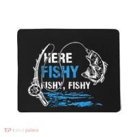 Here Fishy Funny Fishing Fishermen Fish Graphic Mousepad thumb 0