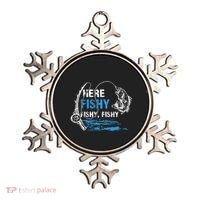 Here Fishy Funny Fishing Fishermen Fish Graphic Ornament thumb 0