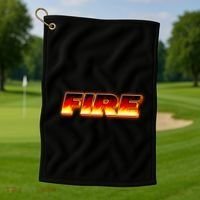 Hot Fire Flames Golf Towel thumb 1