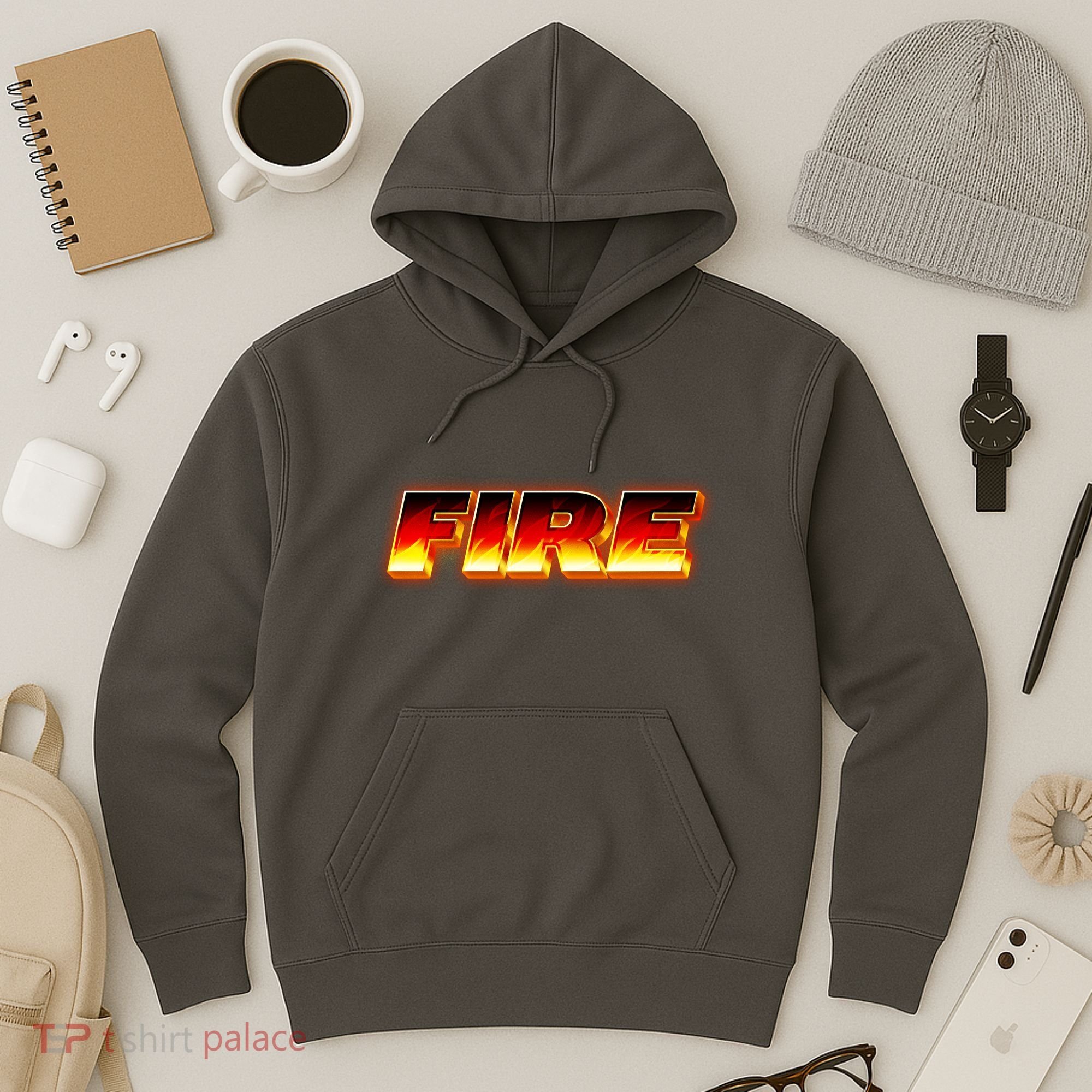 Hot Fire Flames Hoodie