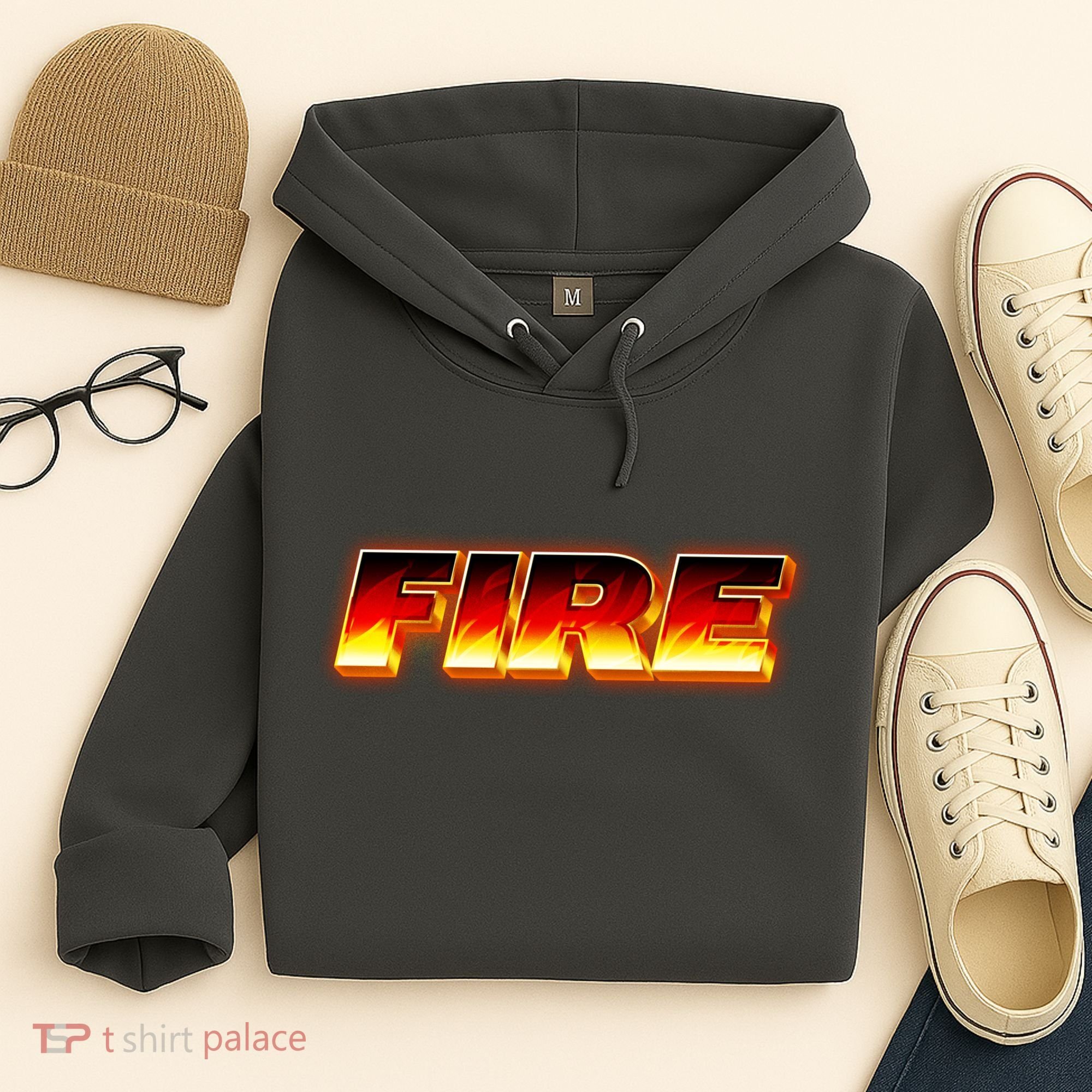 Hot Fire Flames Hoodie
