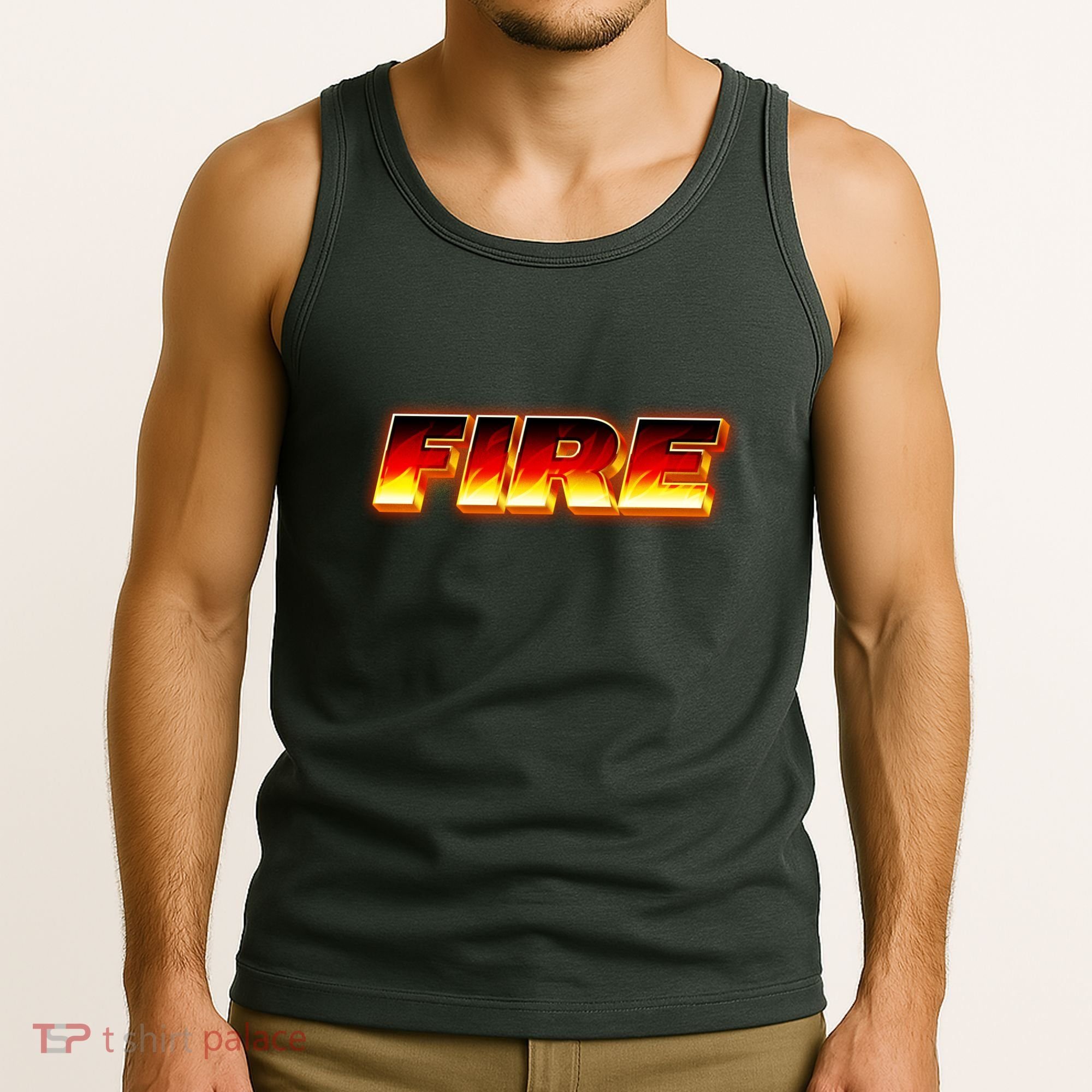 Hot Fire Flames Tank Top