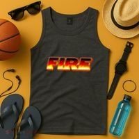 Hot Fire Flames Tank Top thumb 4