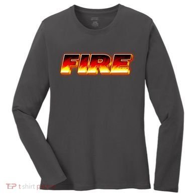 Hot Fire Flames Women's Long Sleeve Shirt